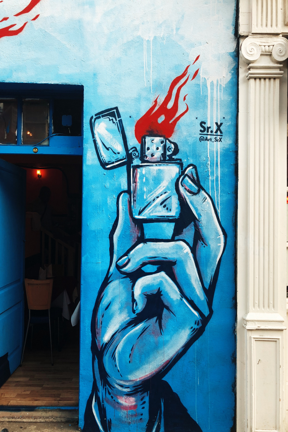 Holding flip lighter graffiti photo – Free Street art Image on