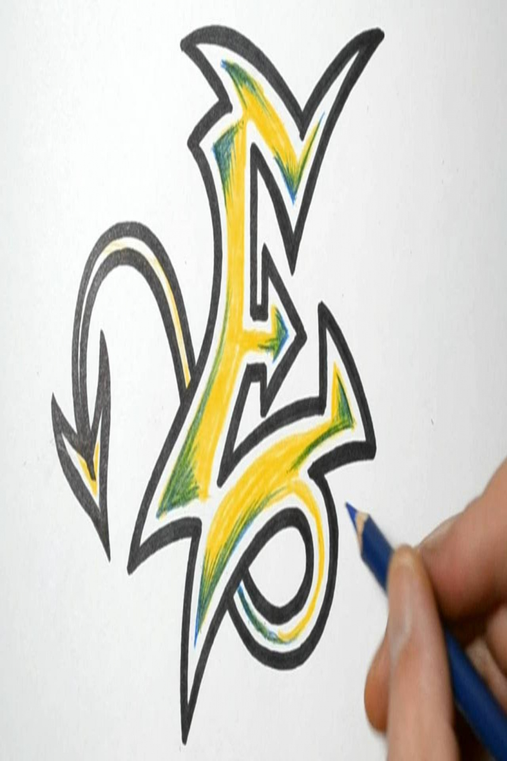 How to do Graffiti Writing - Letter E