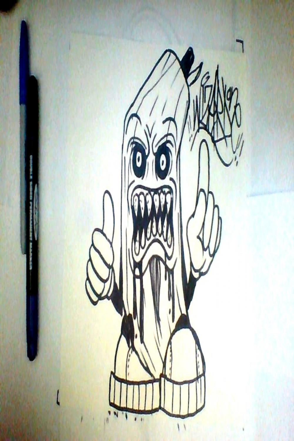 How to Draw a graffiti Cartoon Cool Drawing - Easy Try it