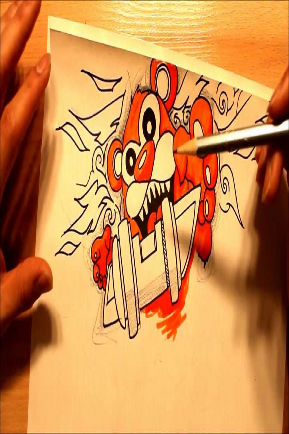 How to draw graffiti style characters  Graphics Graffiti Illustration -  drawing tutorial