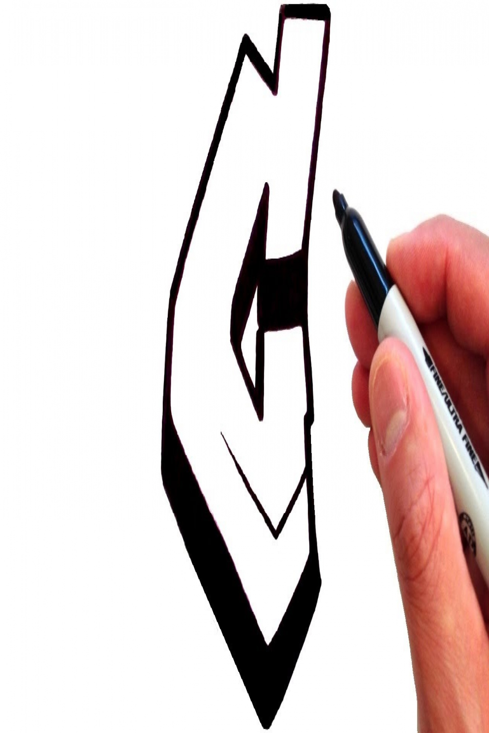 How to Draw the Letter C in Graffiti Style - EASY!