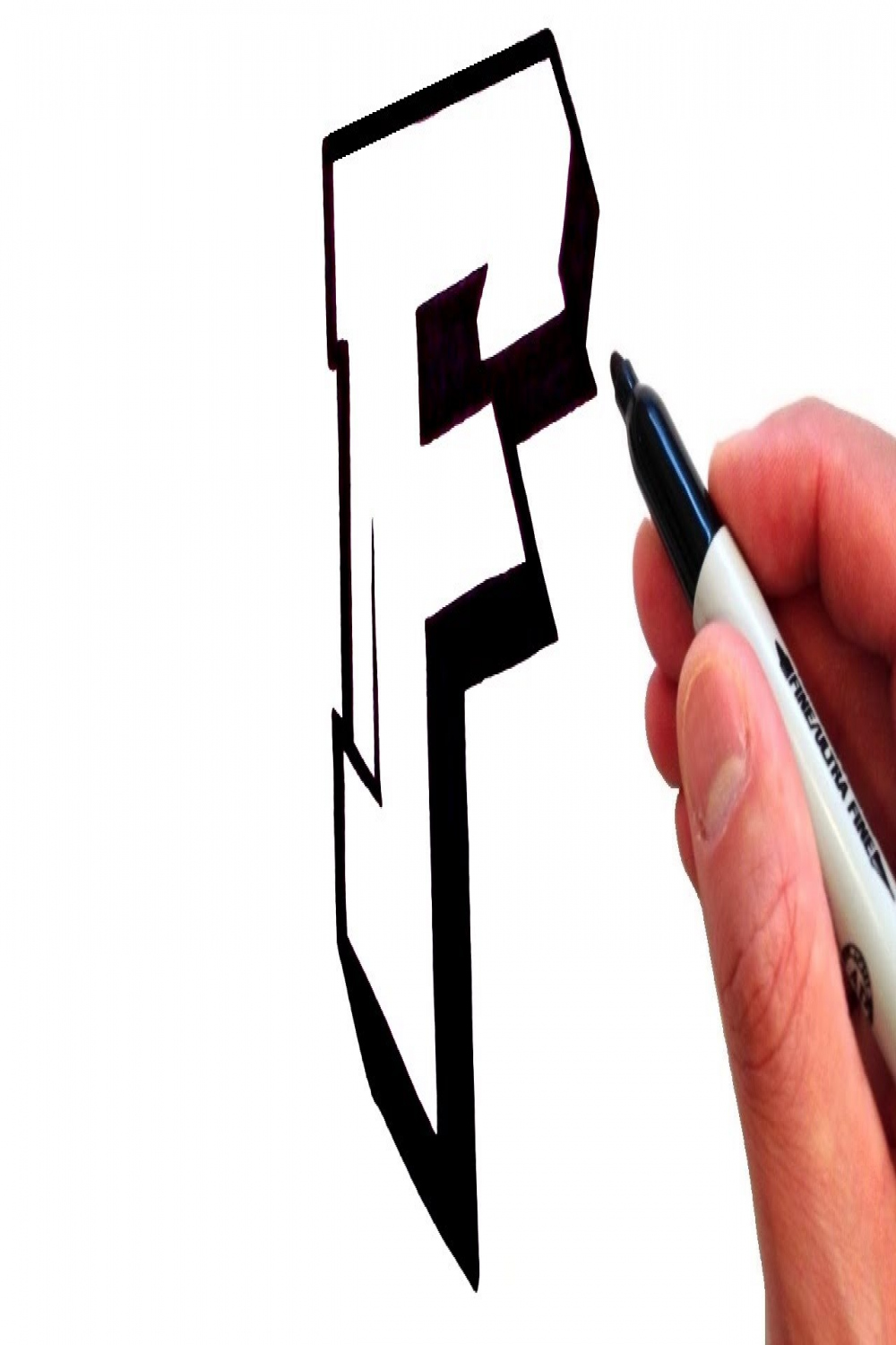 How to Draw the Letter F in Graffiti Style - EASY!