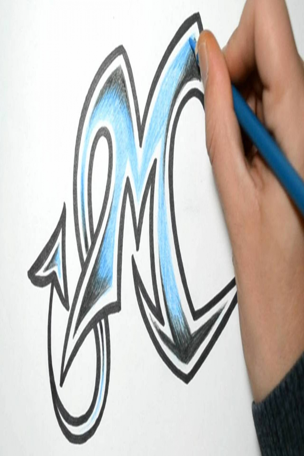 How to Draw Wild Graffiti Letters - M  Graffiti writing, Graffiti letter  m, Graffiti lettering