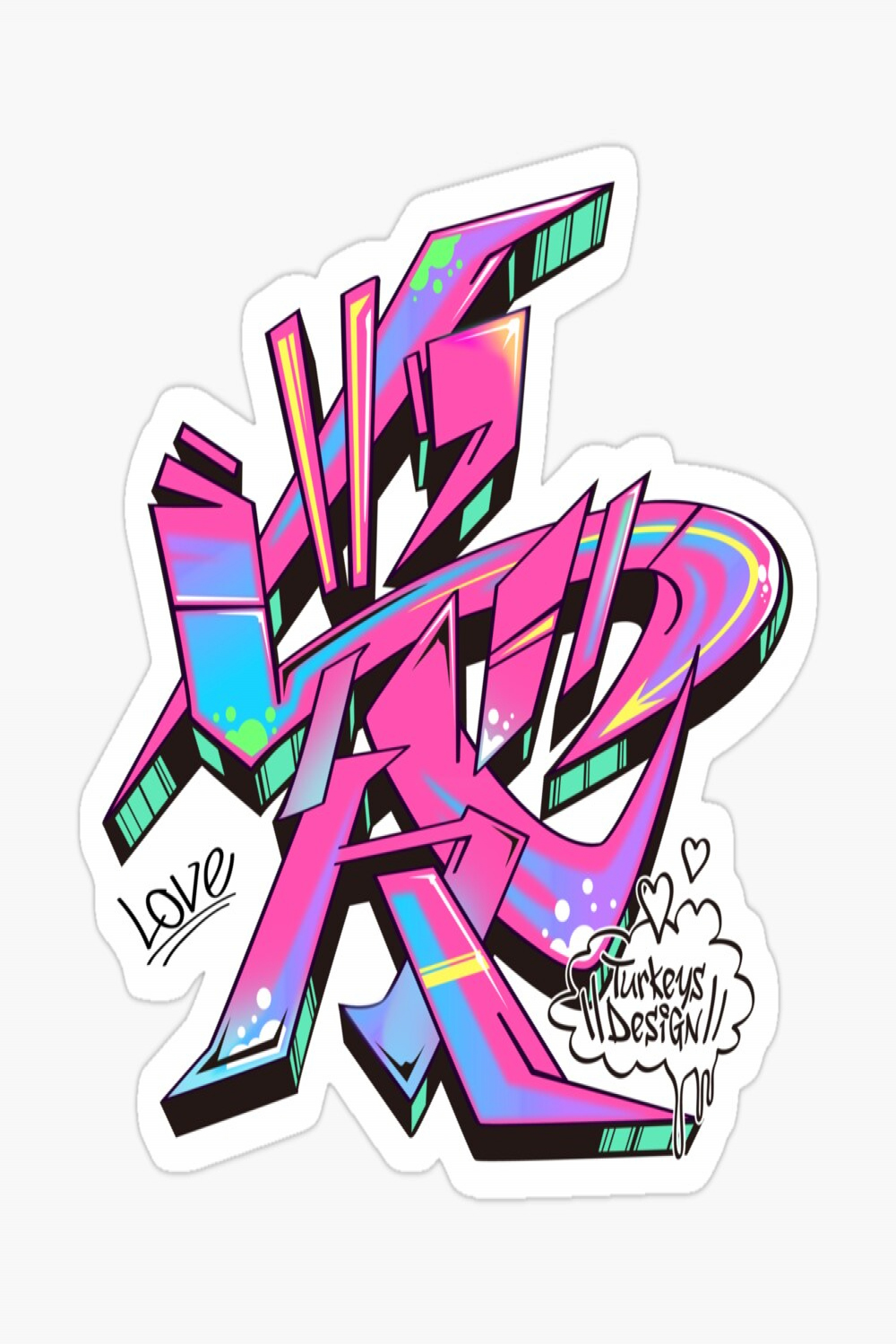 Japanese KANJI Graffiti AI (Future Pink)" Poster for Sale by