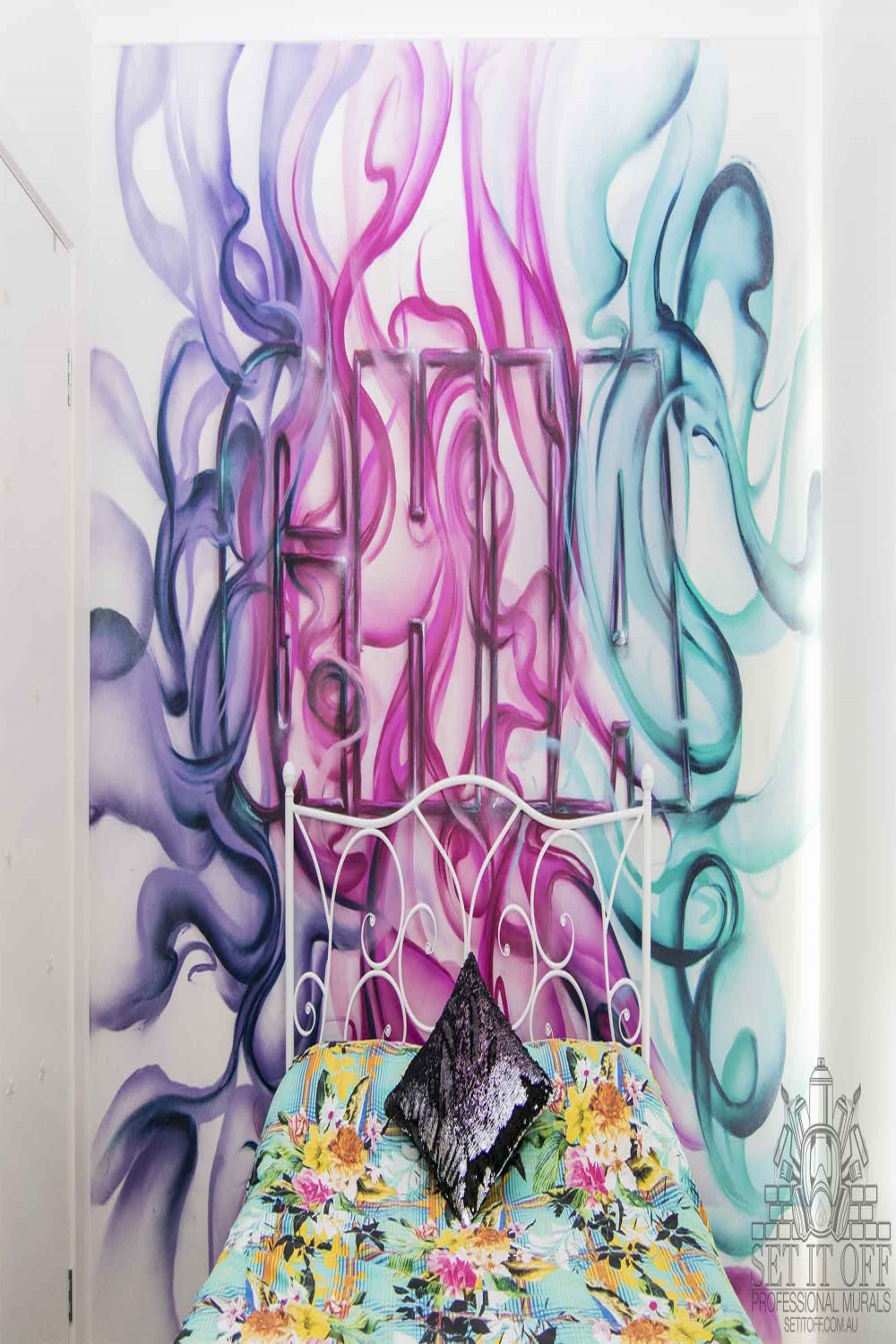 Kids Room Custom Feature Wall - Graffiti Artist Melbourne