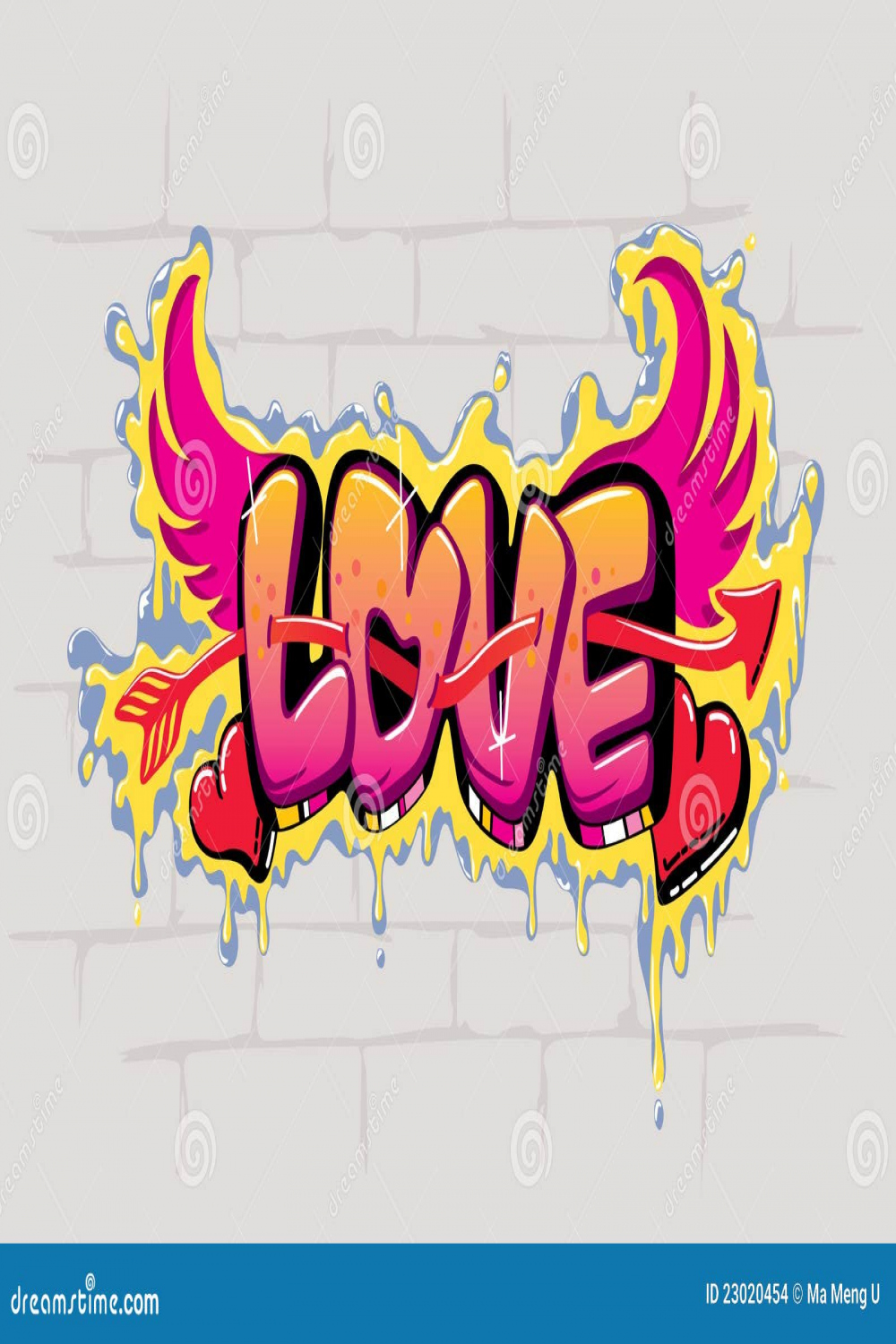 LOVE graffiti design stock vector