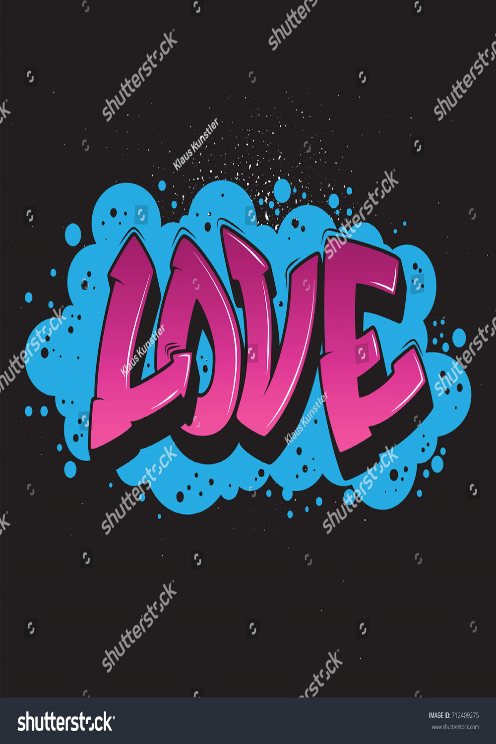 Love Graffiti Stil Grafik