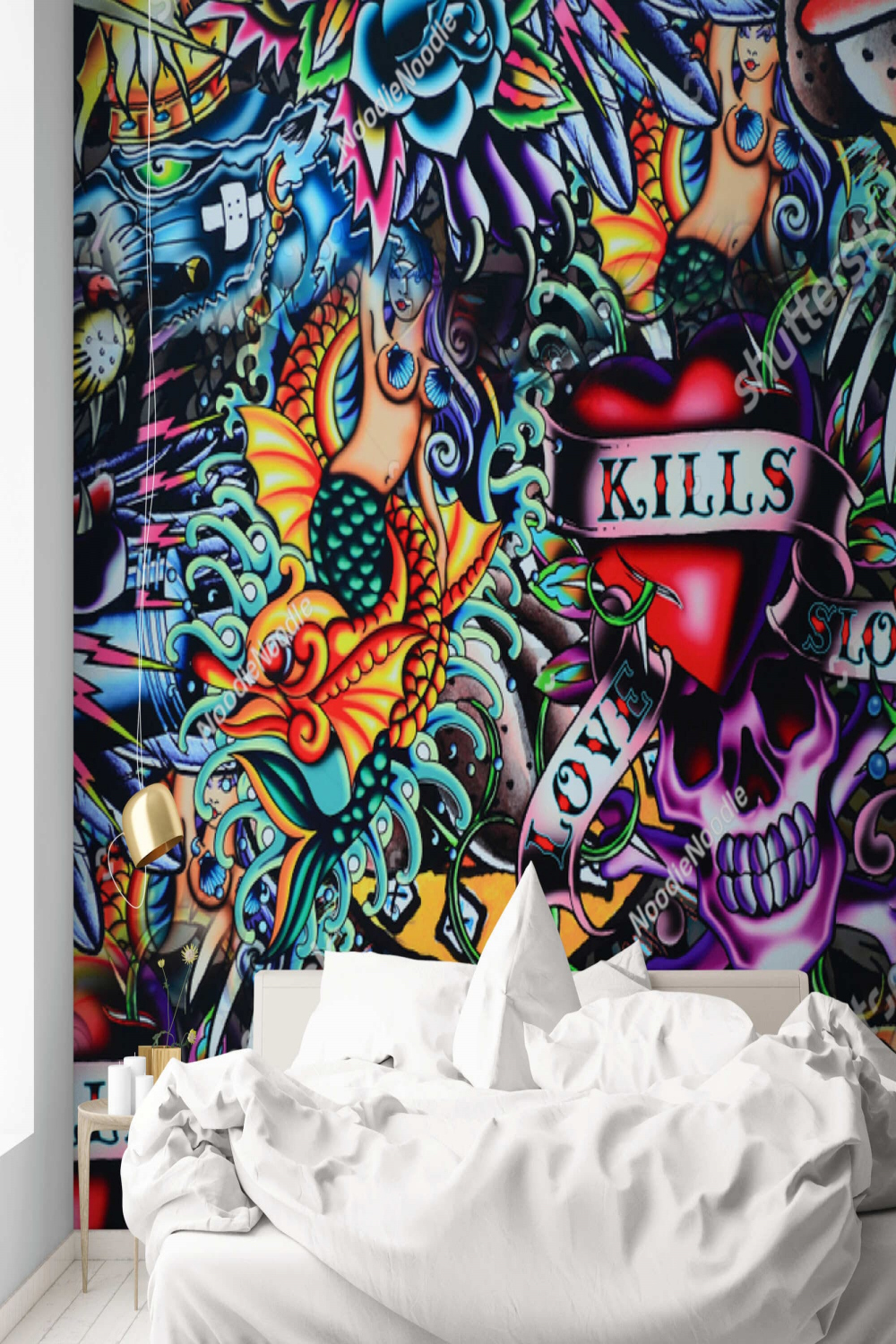 Modern Graffiti Wall mural Graffiti Wallpaper Graffiti Photo - Etsy