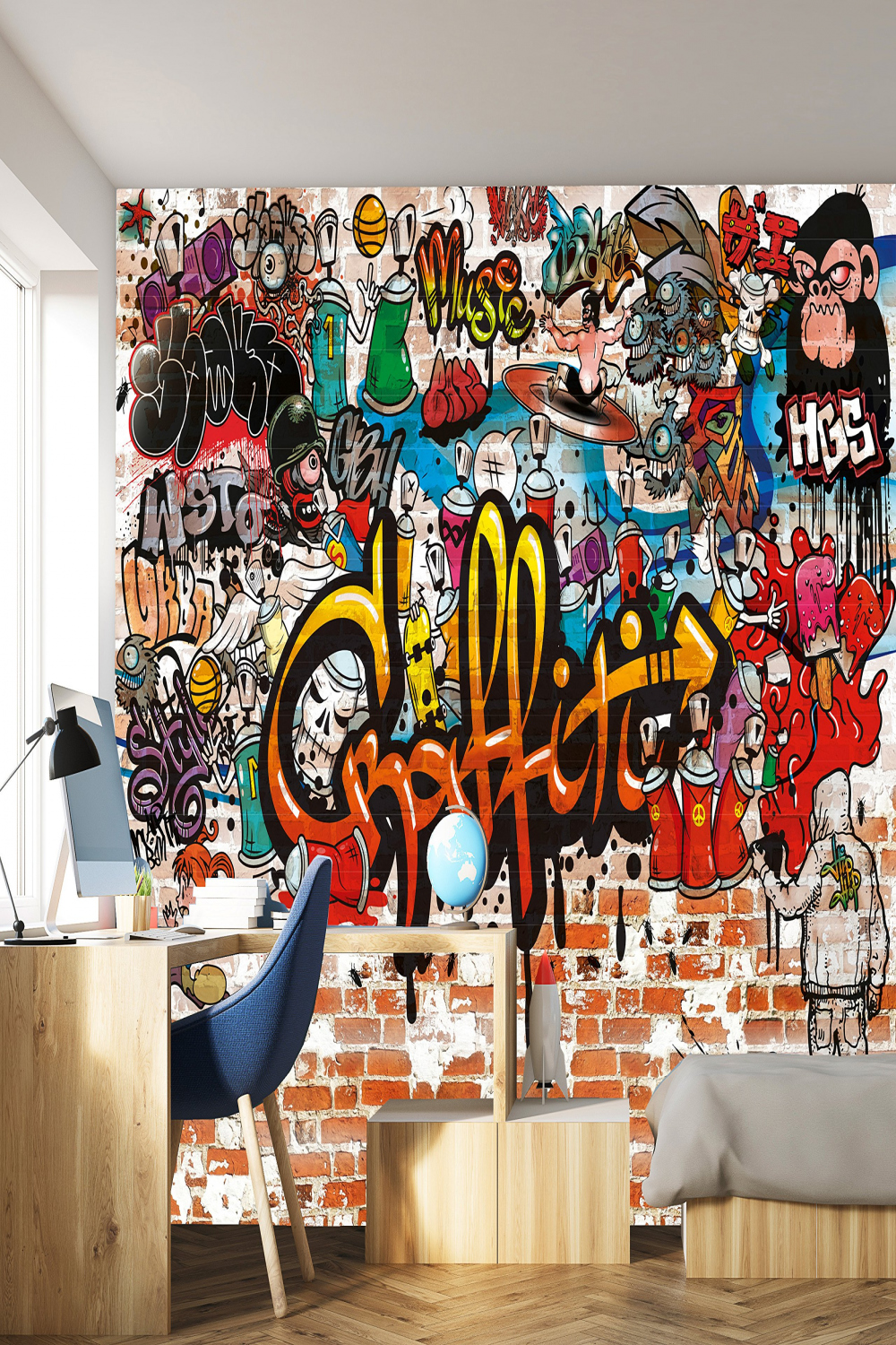 murimage Photo Wallpaper Graffiti  x  cm Children