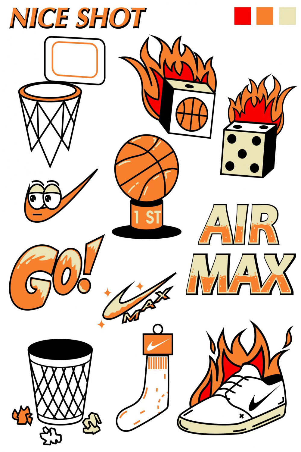 Nike design stickers  Graffiti doodles, Sticker design, Nike art