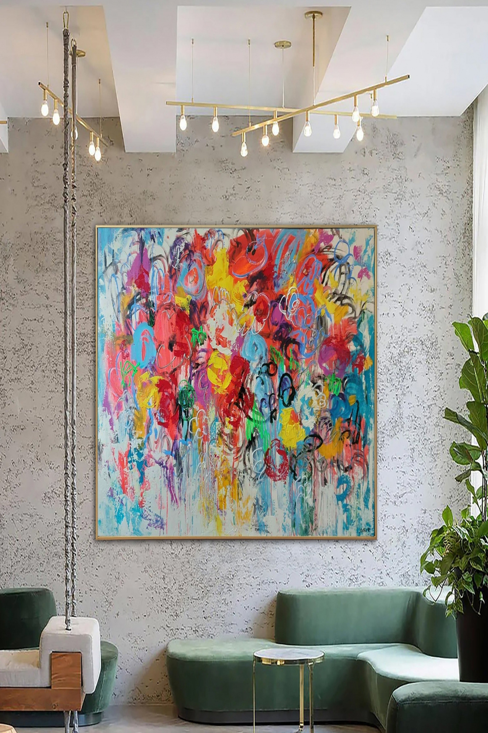 Original Abstract Colorful Paintings On Canvas Graffiti Style Art Output  Painting Moden Oil Art Support Ukraine Creative Art Val Decor  VIVID