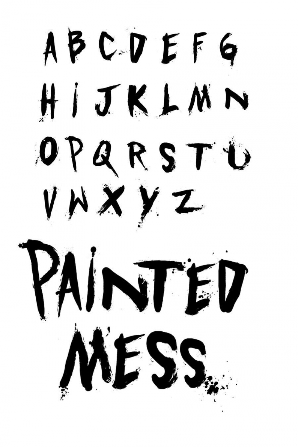 Painted Mess fonts by DavidPaul on DeviantArt  Edgy fonts