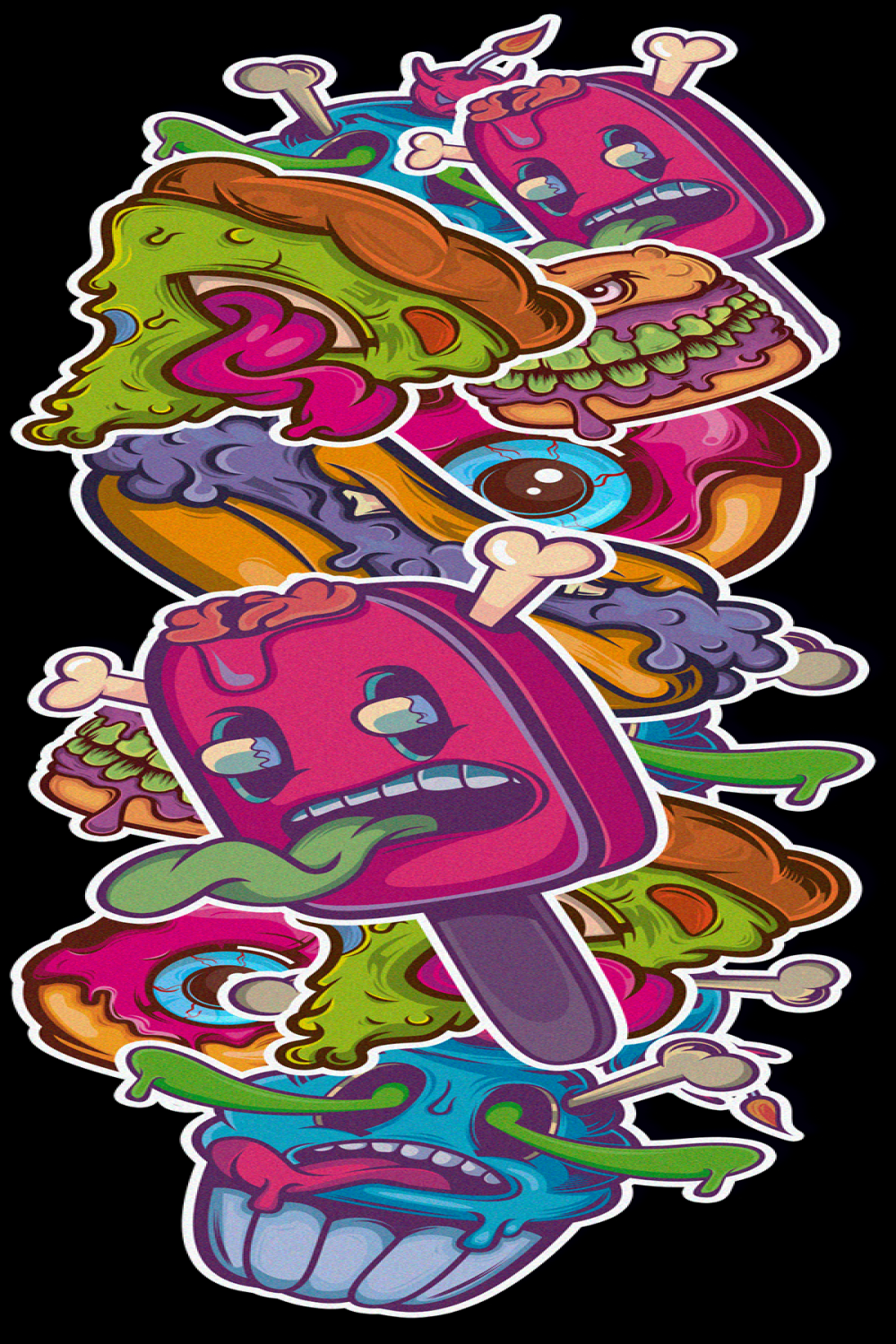 Poison Food  stickerz on Behance  Sticker art, Graffiti drawing