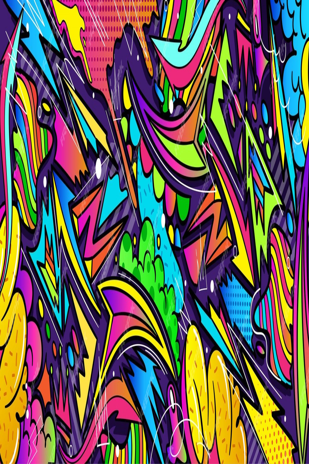 Premium Vector  Graffiti doodle art background with vibrant