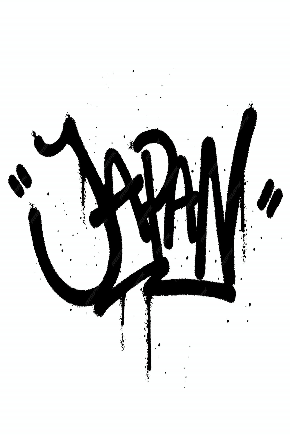 Premium Vector  Graffiti spray paint word japan isolated vector