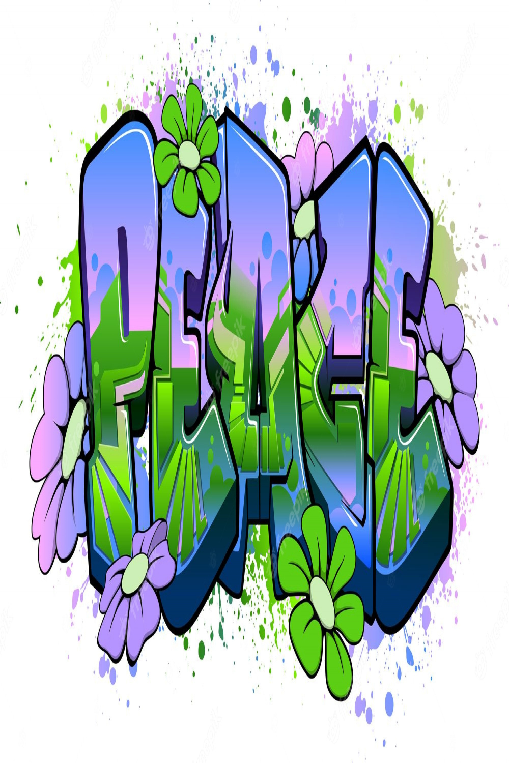 Premium Vector  Peace in graffiti art