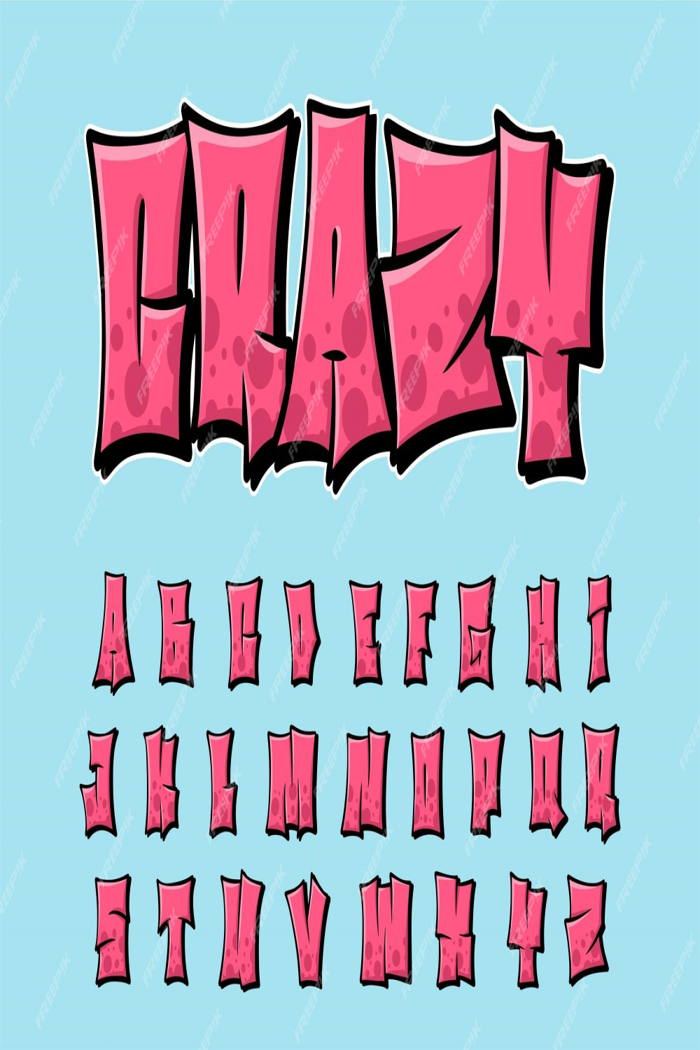 Premium Vector  Square alphabet graffiti text vector letters