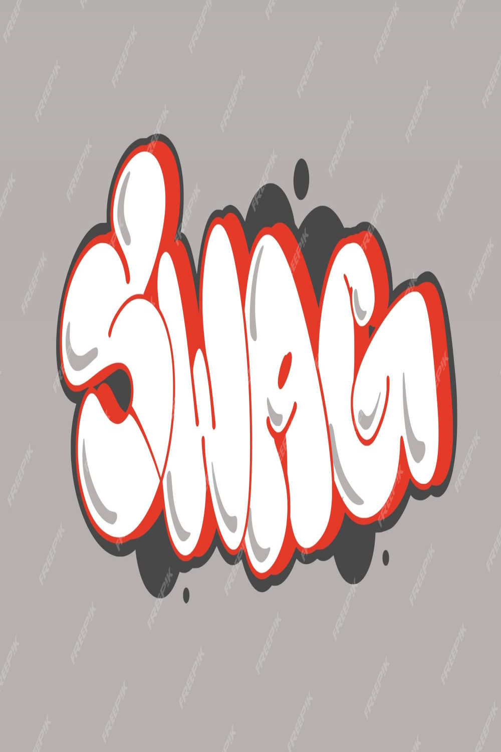 Premium Vector  Swag graffiti bubble style hand drawn lettering