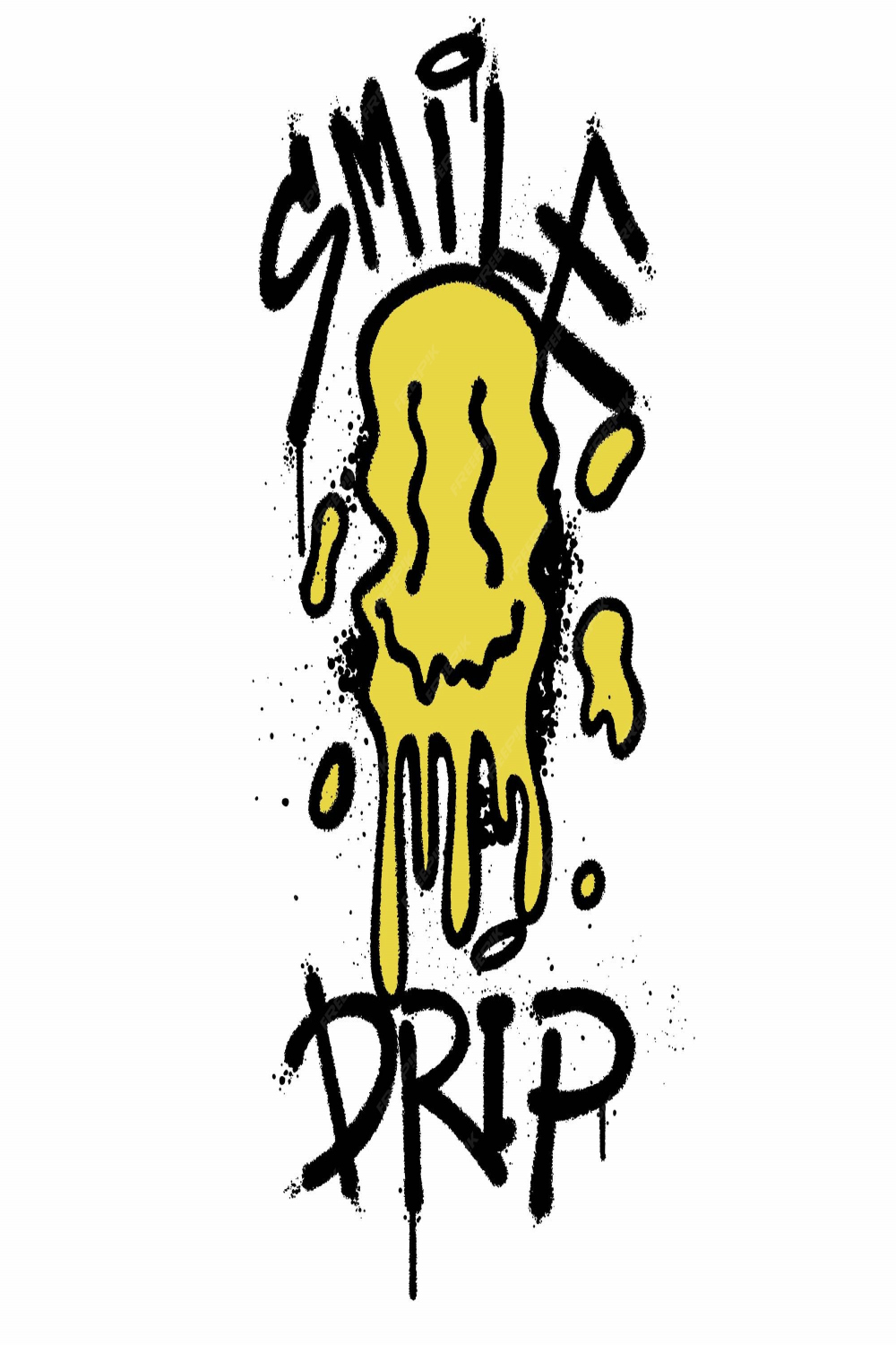 Premium Vector  Urban graffiti street art smiling drip with