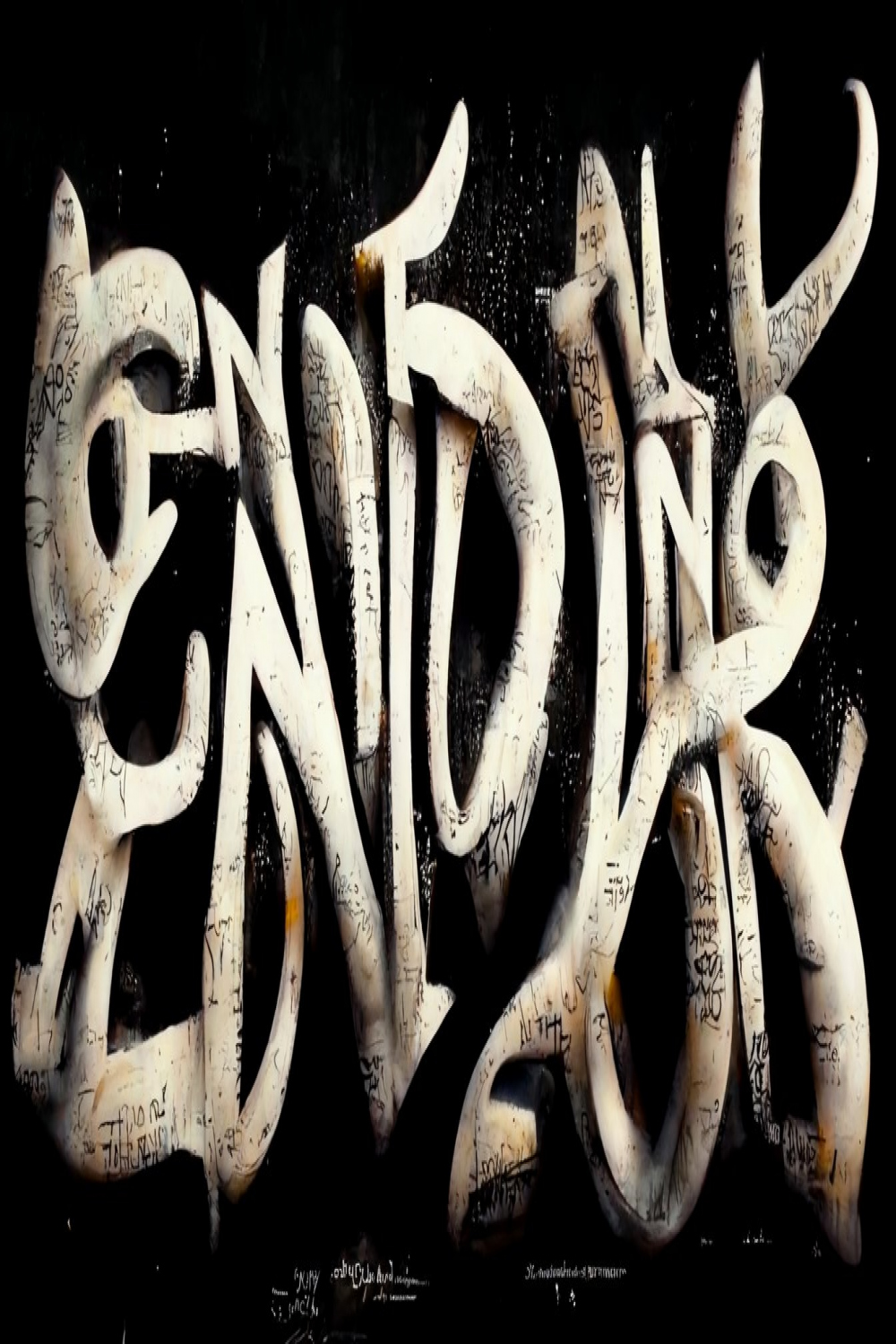 prompthunt: the word “end” written in puffy graffiti letters