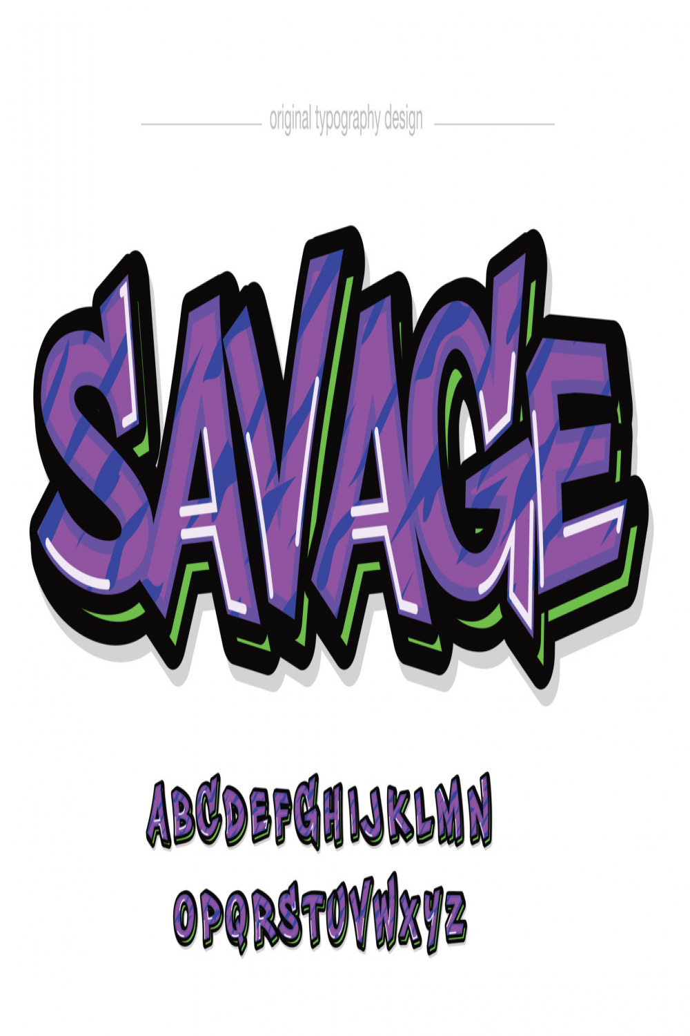 purple animal pattern d graffiti font  Vector Art at Vecteezy