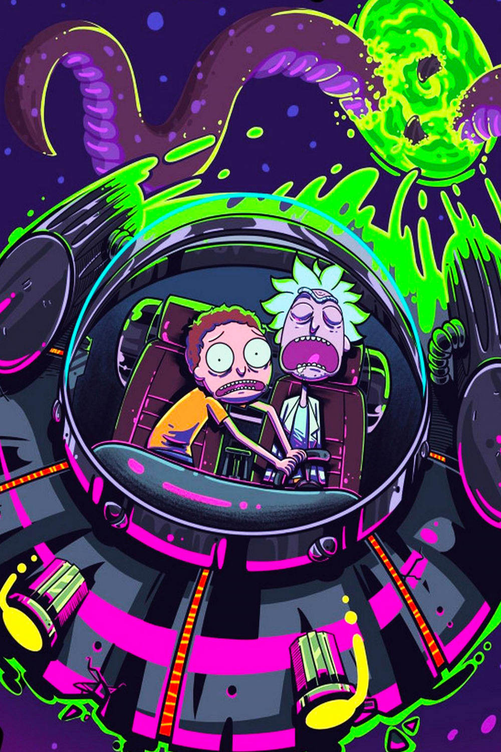 Rick and Morty - Portal escape  Iphone wallpaper rick and morty