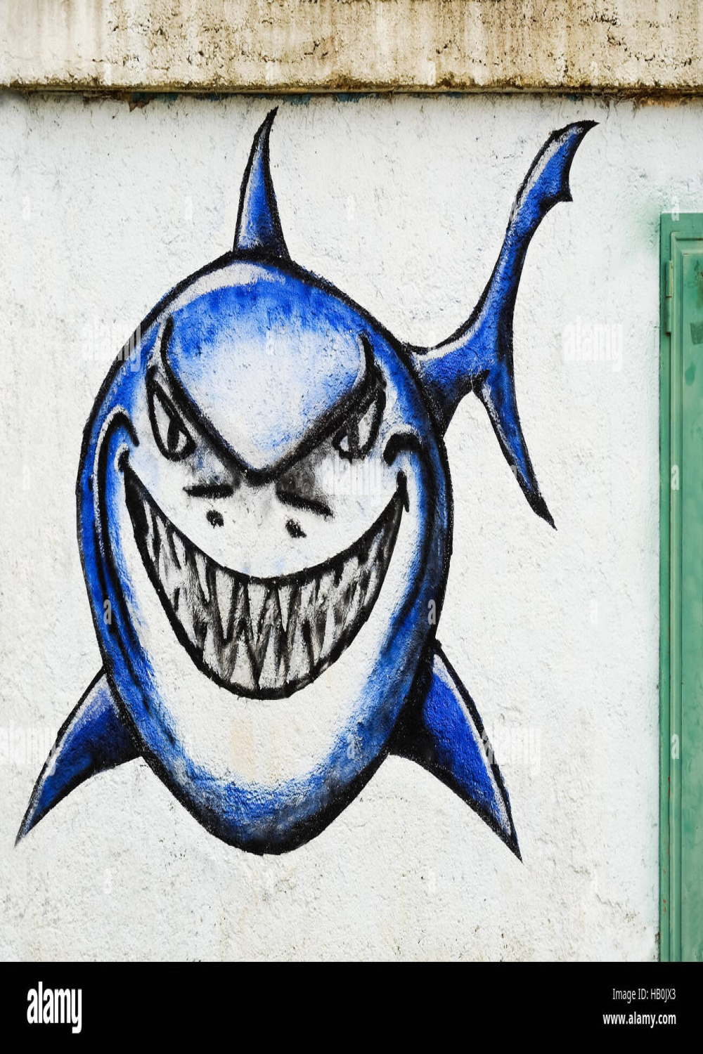 Shark graffiti hi-res stock photography and images - Alamy