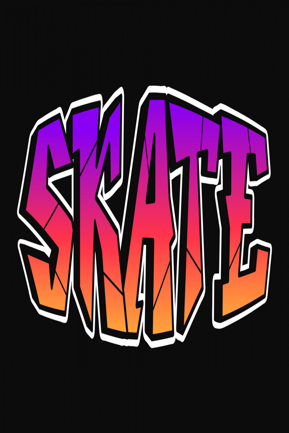 Skate word graffiti style letters