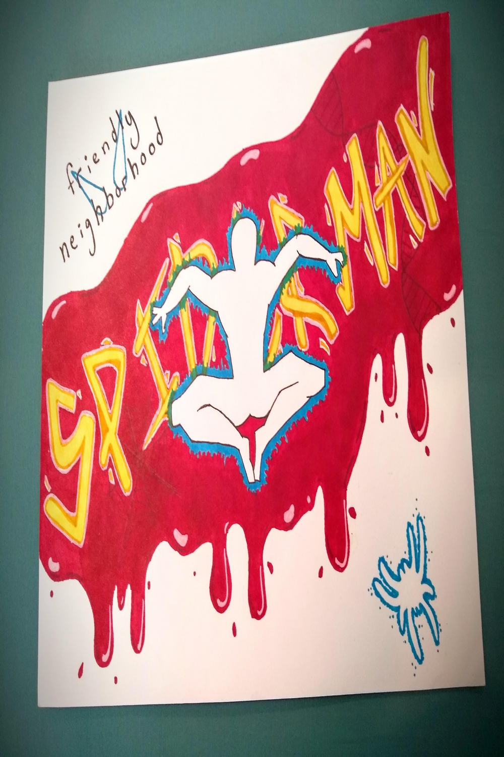 Some Spiderman graffiti style art I made inspired by the Spider