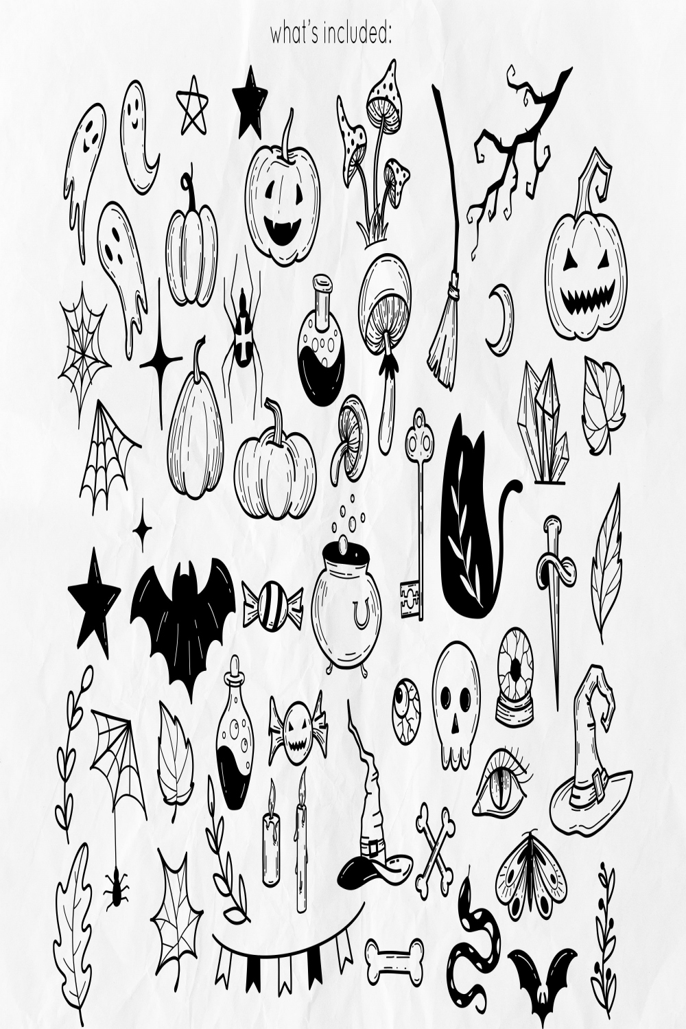 Spooky Doodles  Halloween SVG Clipart