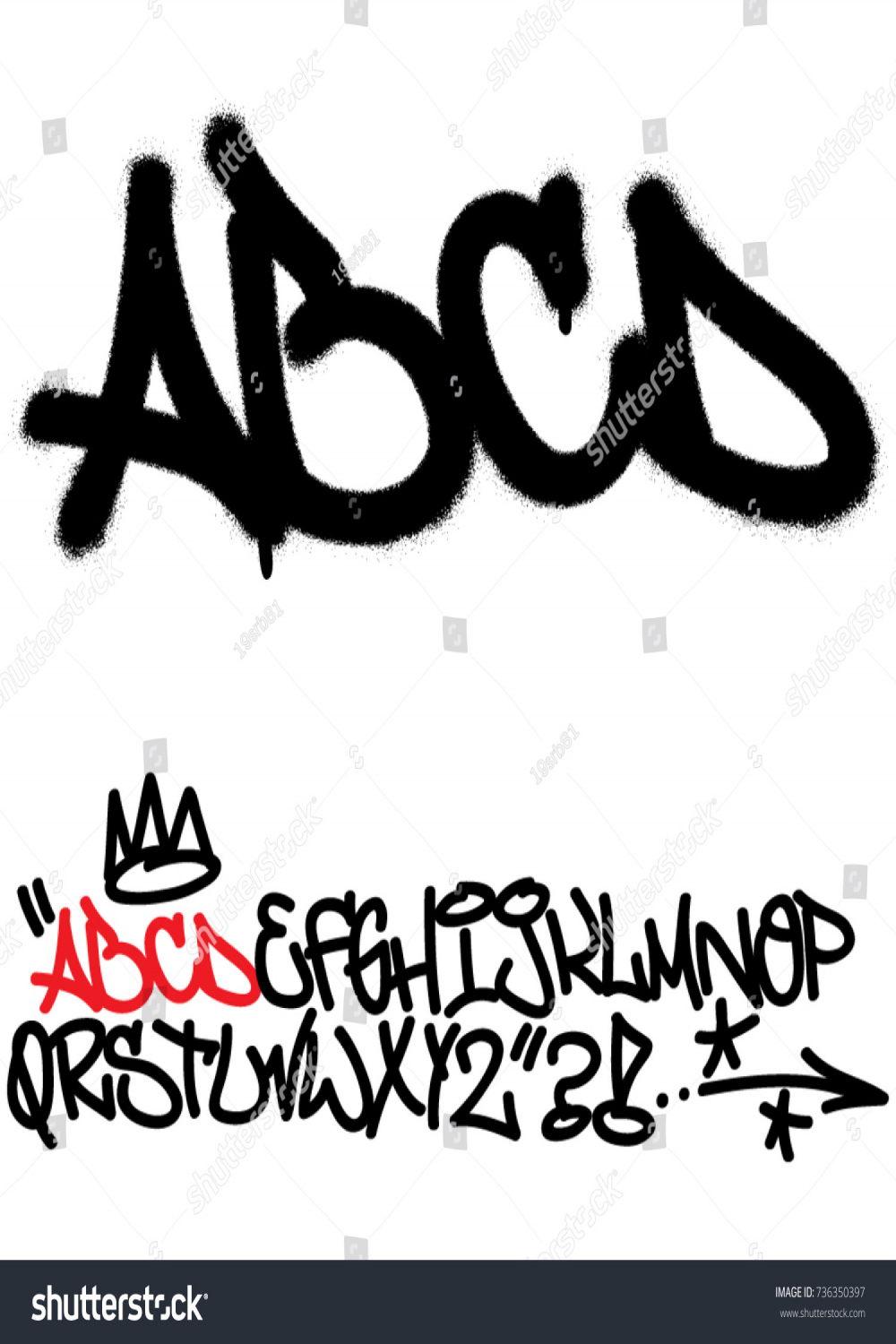 Spray Graffiti Markging-Schriftart