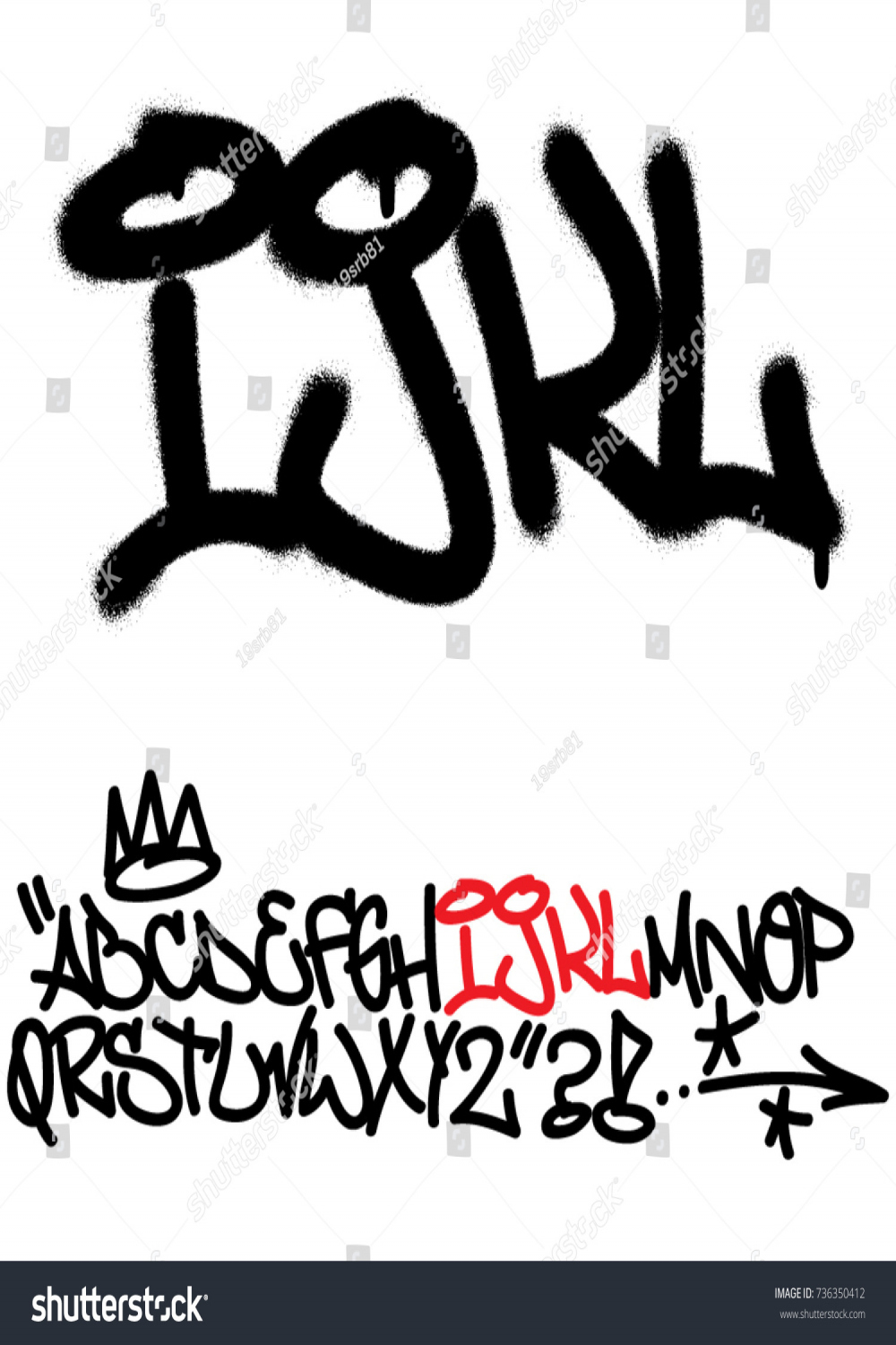 Spray Graffiti Markging-Schriftart