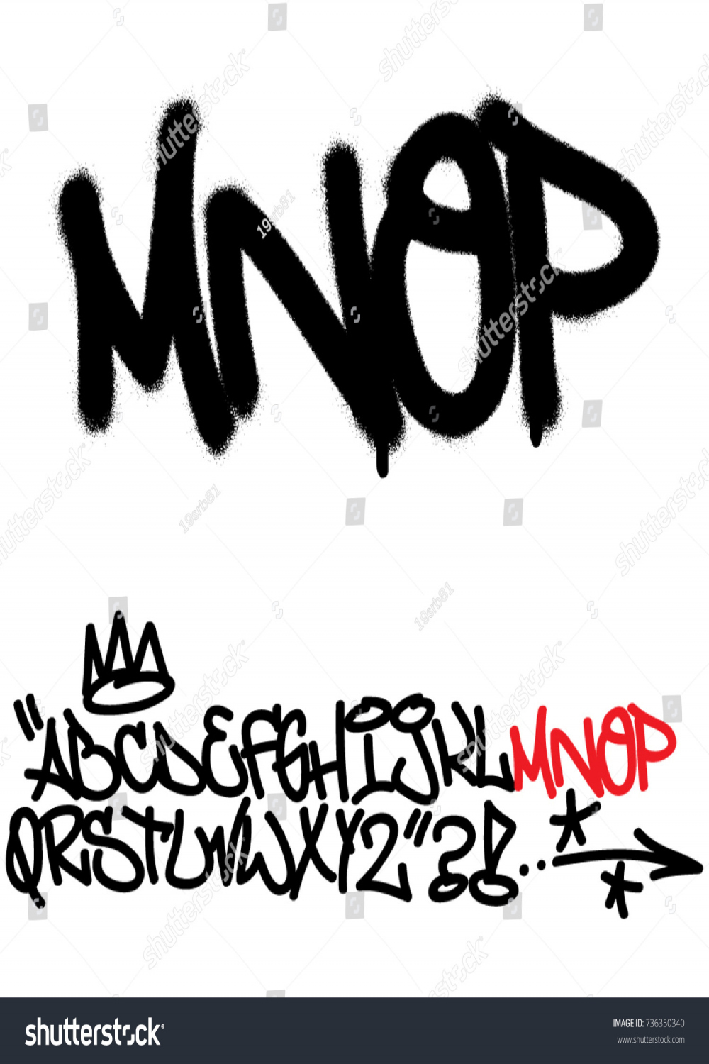 Spray Graffiti Markging-Schriftart