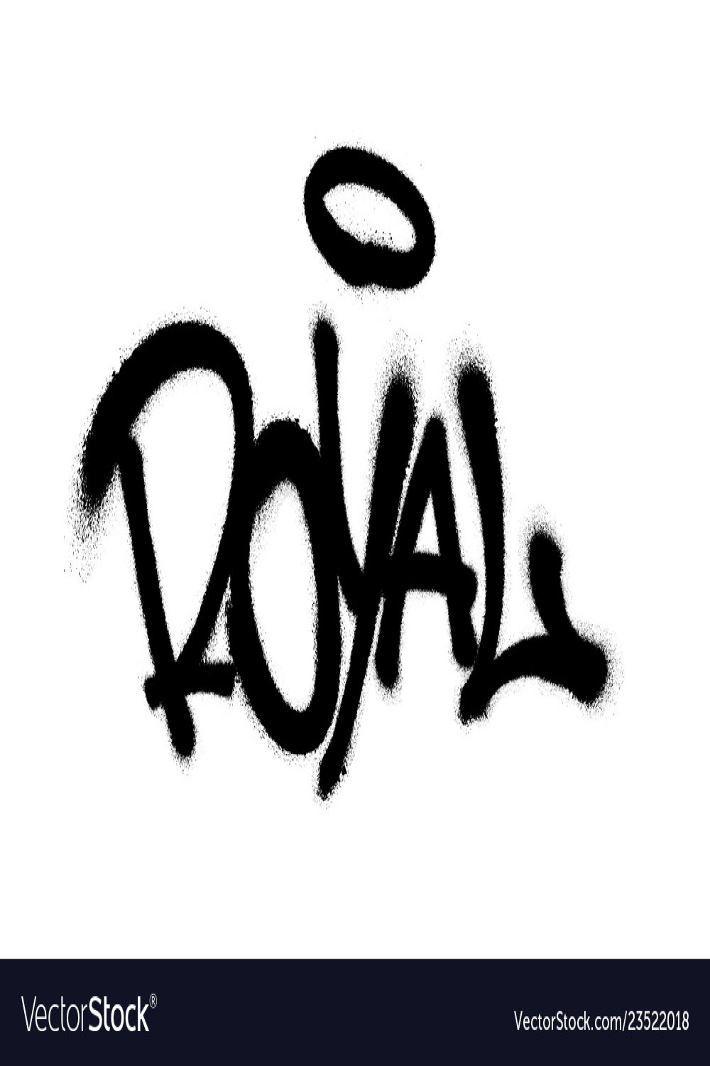 Sprayed royal font graffiti with overspray Vector Image