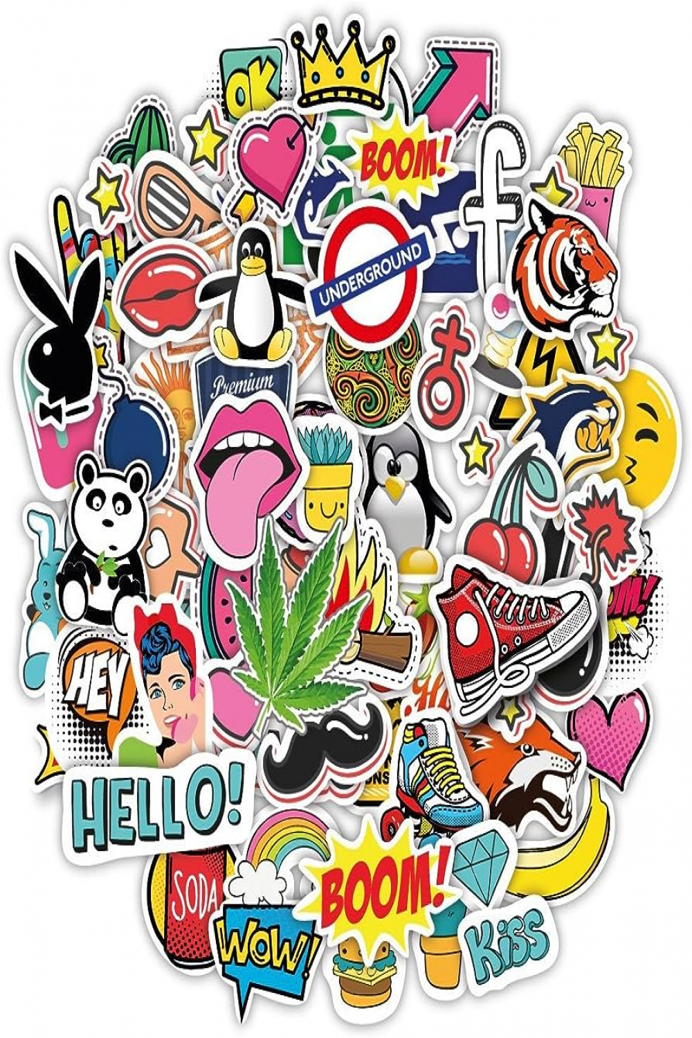 Stickerbombe aufkleber  sticker graffiti macbook iphone skateboard vinyl  pop art aufkleber Sortiert Sticker Pack Snowboard Gepäck Koffer iPhone