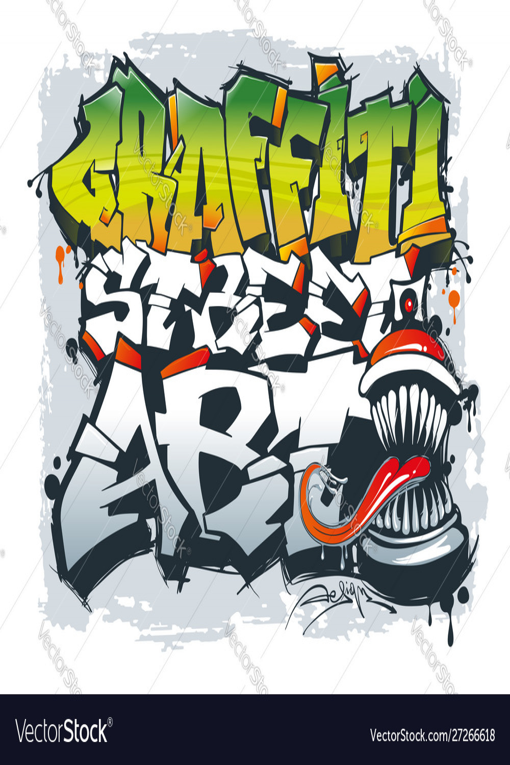 Street art concept graffiti style Royalty Free Vector Image