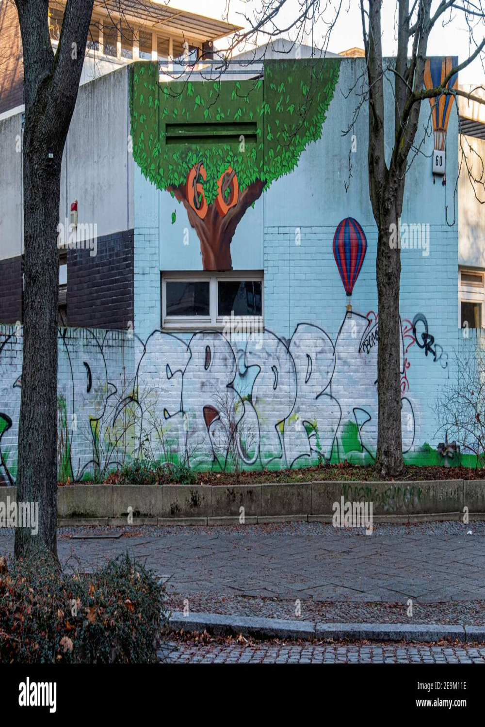 Street art on wall of Kindergärten City nursery school