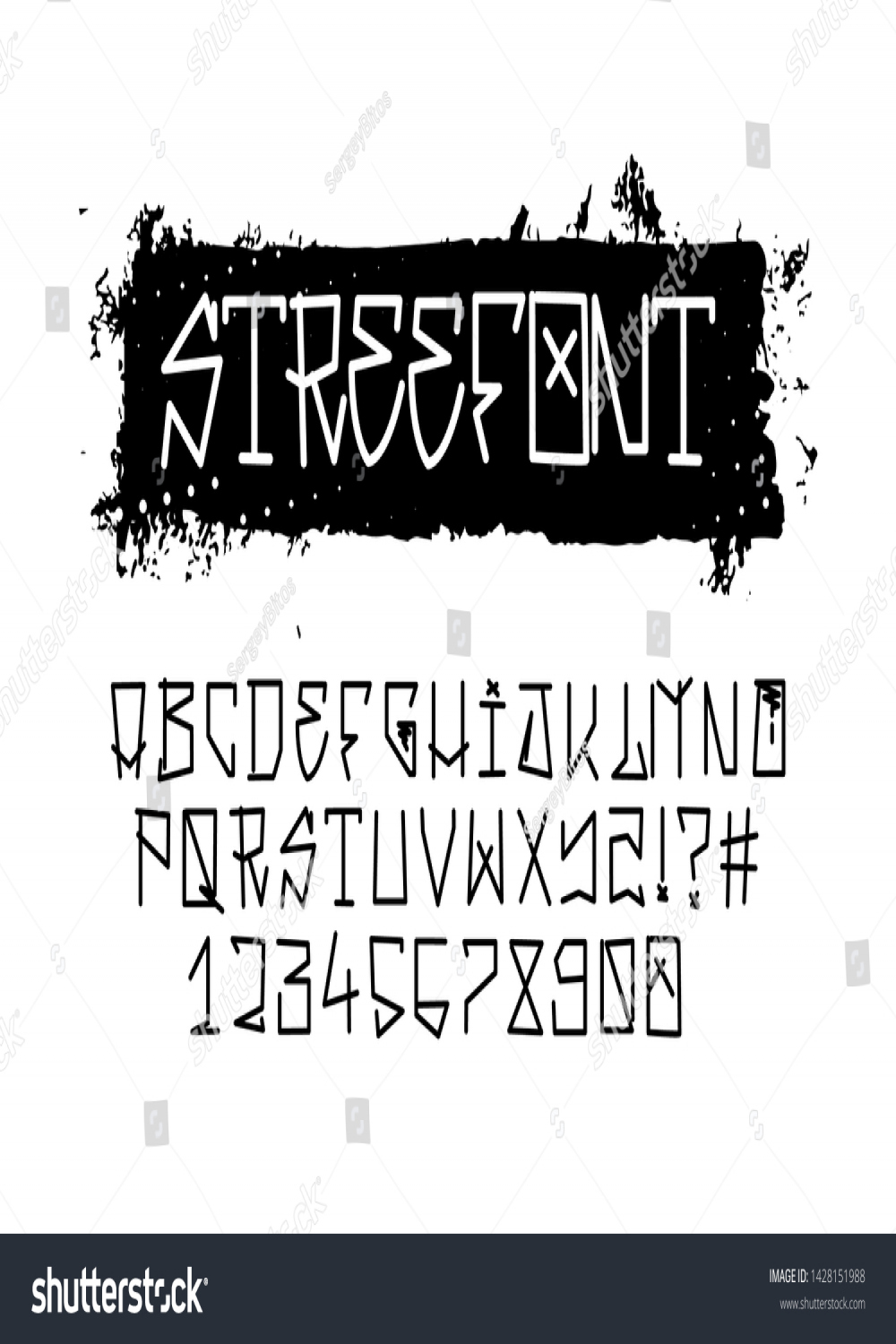 Street Font Graffiti Alphabet Vector Handwritten: Stock