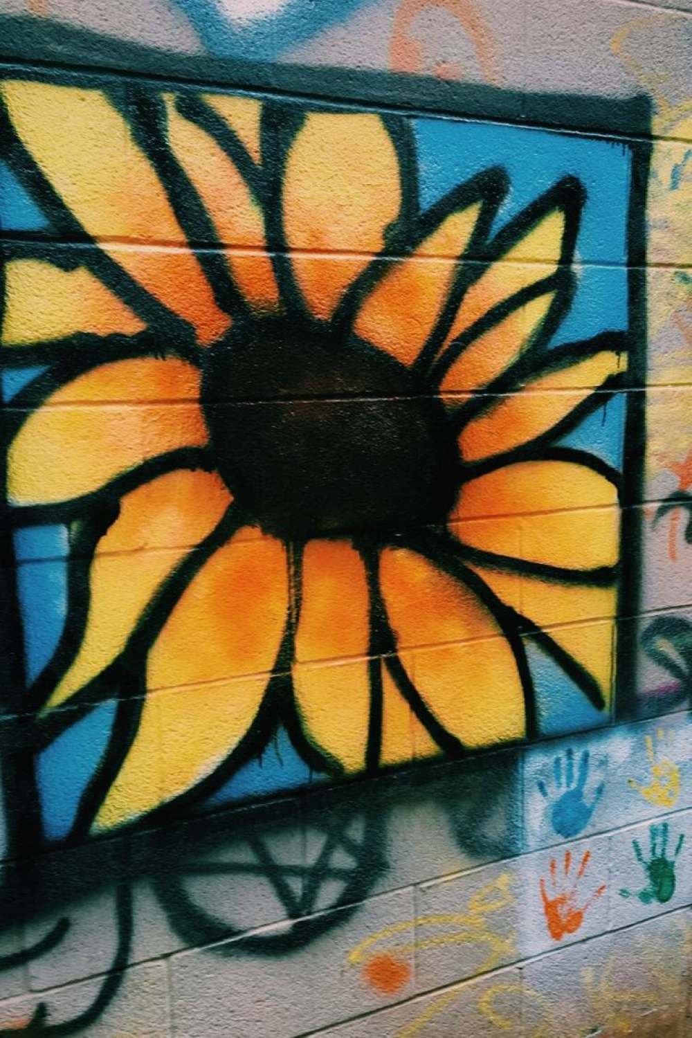 sunflower 🌻  Easy graffiti drawings, Graffiti flowers, Wall art