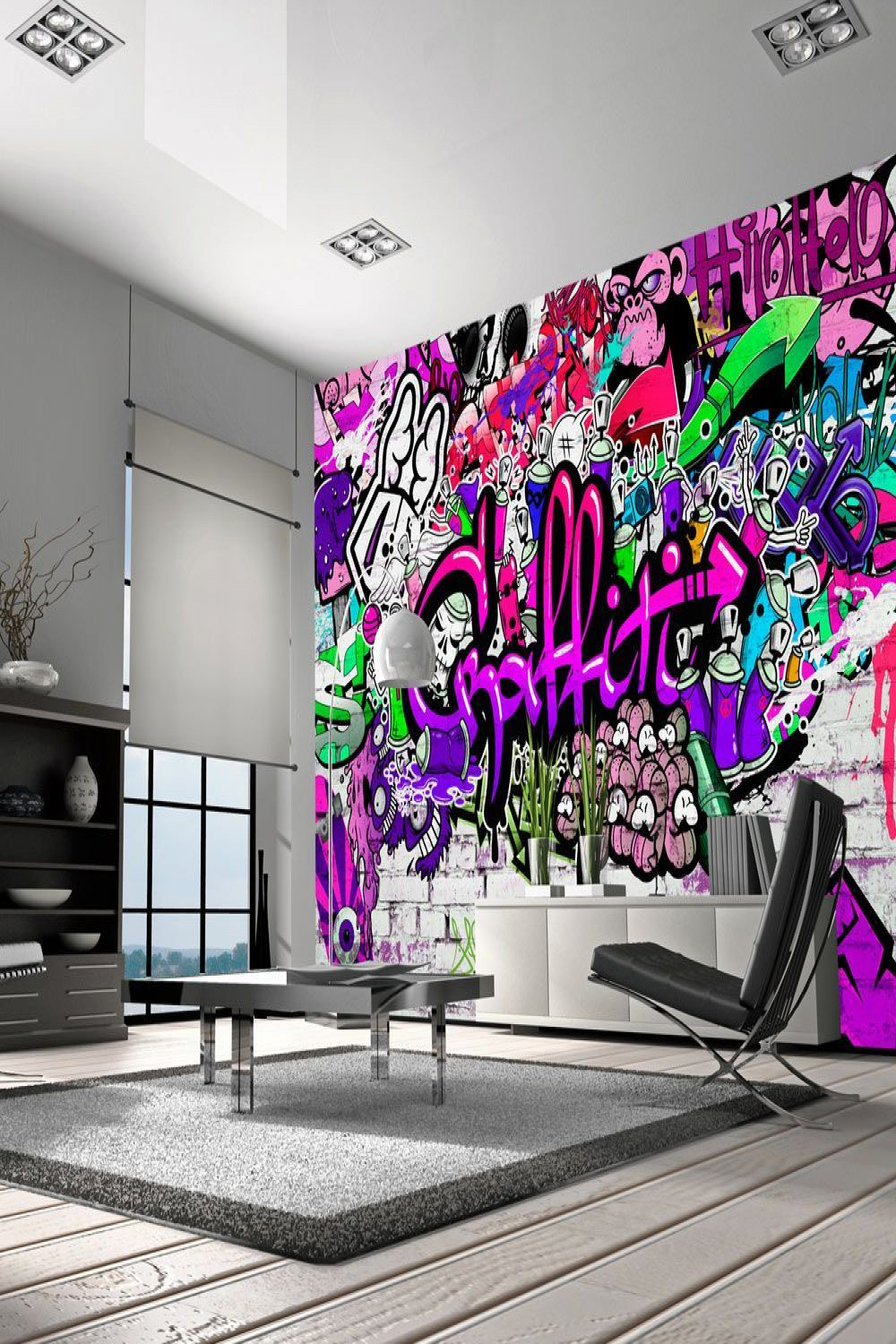 Tapeta graffiti #graffiti #hiphop #art #dekoracja #decor #tapeta