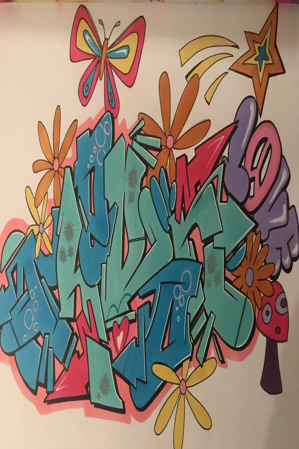 Theron flower power 🌸🌼  Graffiti art, Graffiti, Graffiti lettering