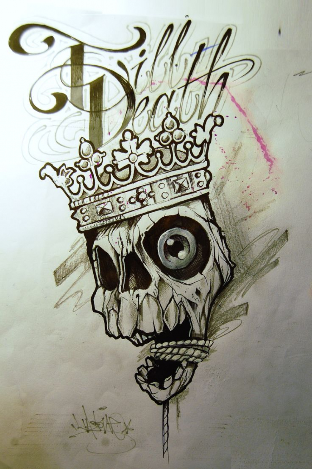 tillDEATH  Skull art drawing, Graffiti alphabet wildstyle, Tattoo