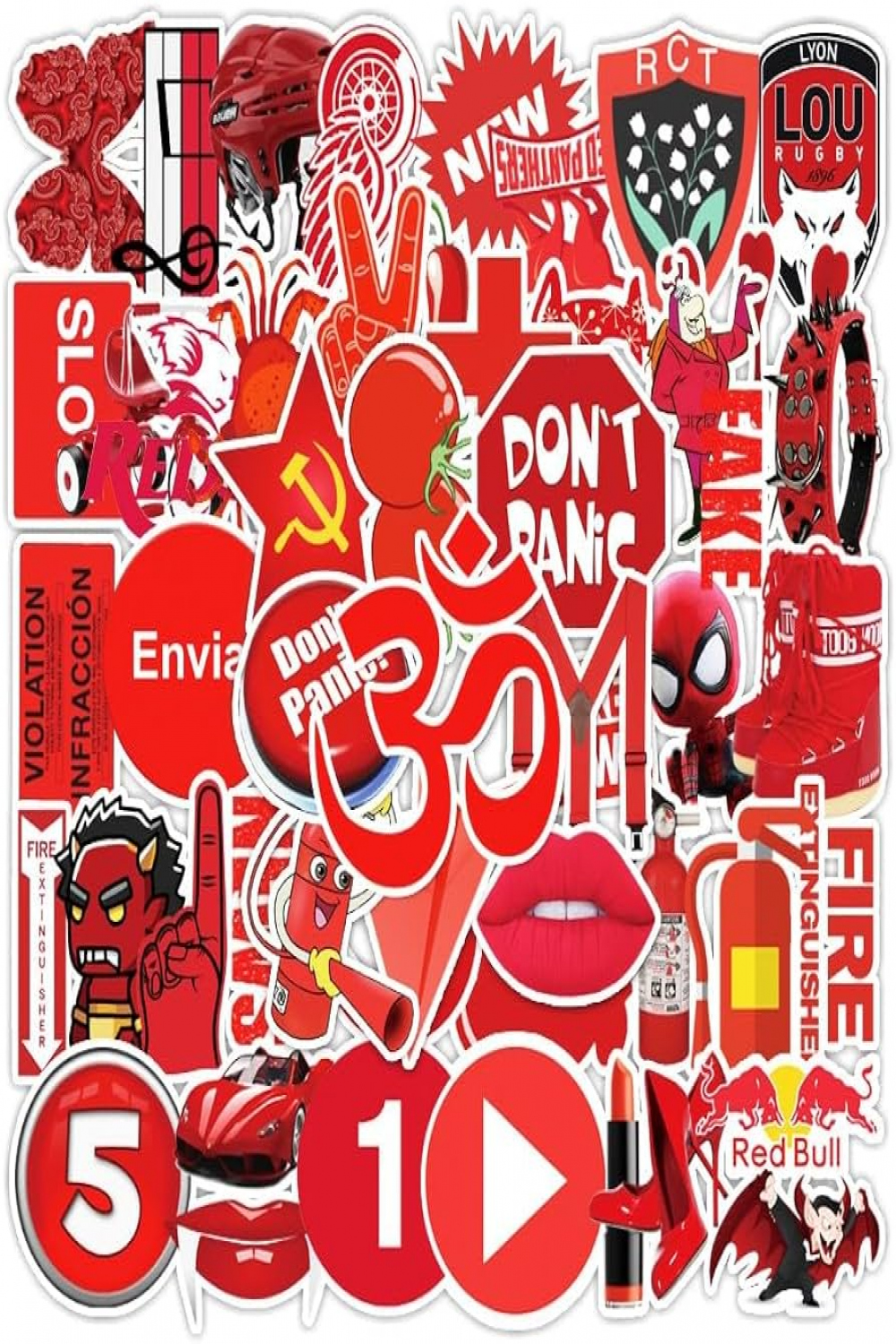 TNN SMARTSOLUX Pcs Trendy Cartoon Red Graffiti Sticker Notebook Helmet  Cup Refrigerator DIY WaterpSee more TNN SMARTSOLUX Pcs Trendy Cartoon  Red