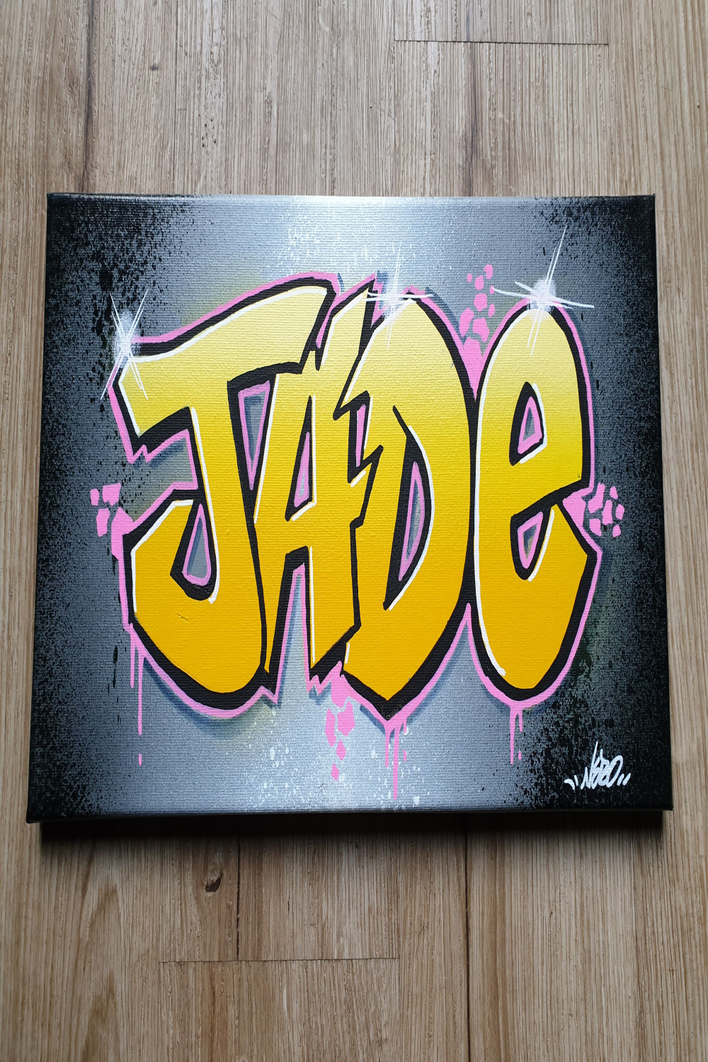 toile graffiti art personnalisée idée cadeau décoration murale