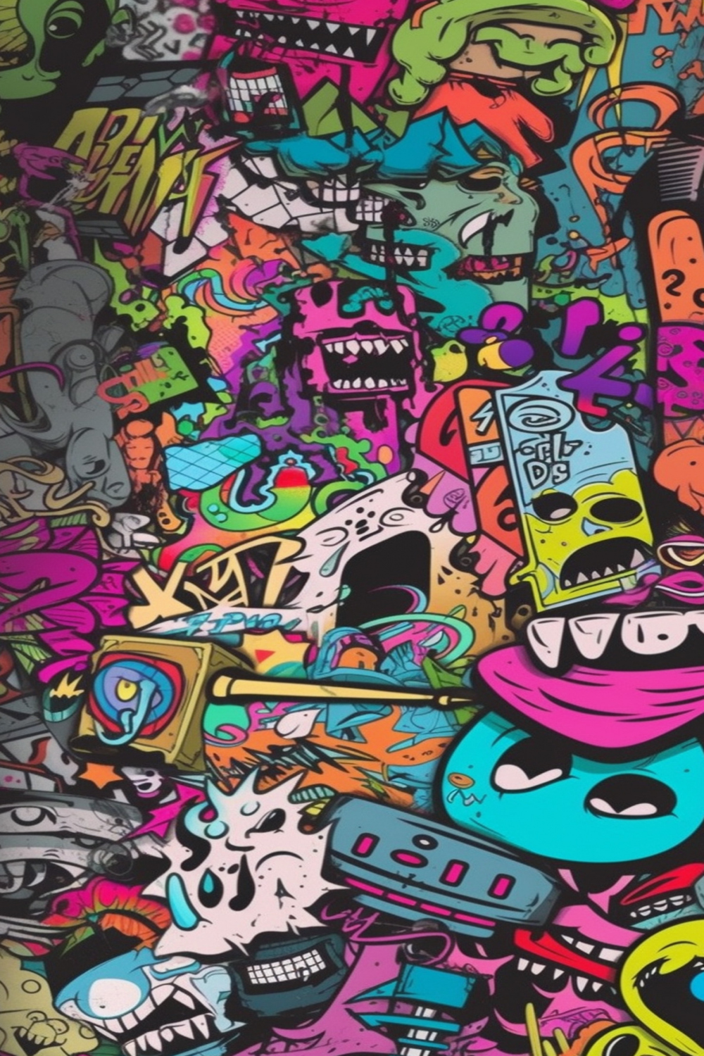 Trippy Graffiti Art Wallpaper - Graffiti Background Wallpaper iPhone