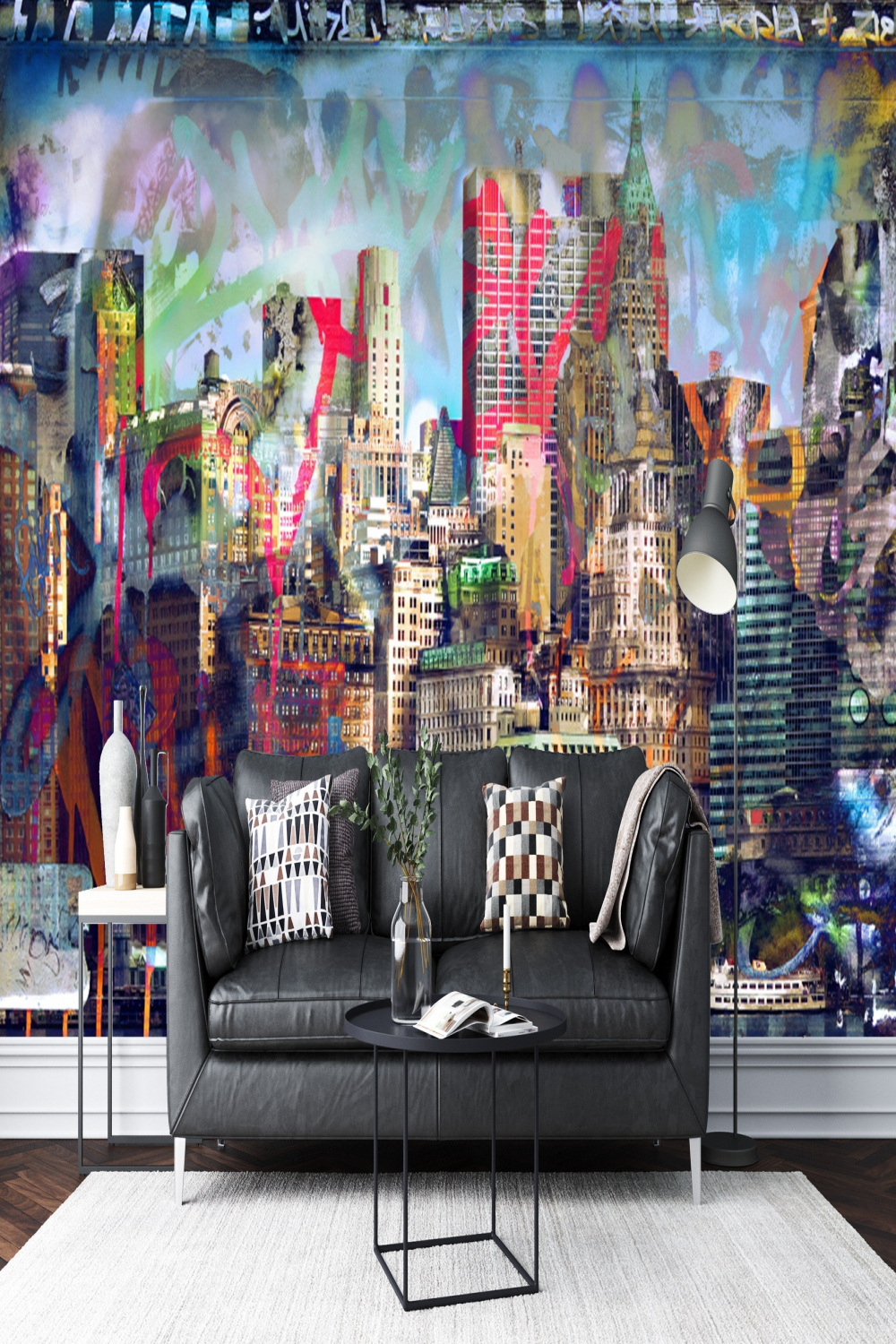 Urban Cityscape Wohnzimmer Graffiti Wallpaper New York Street