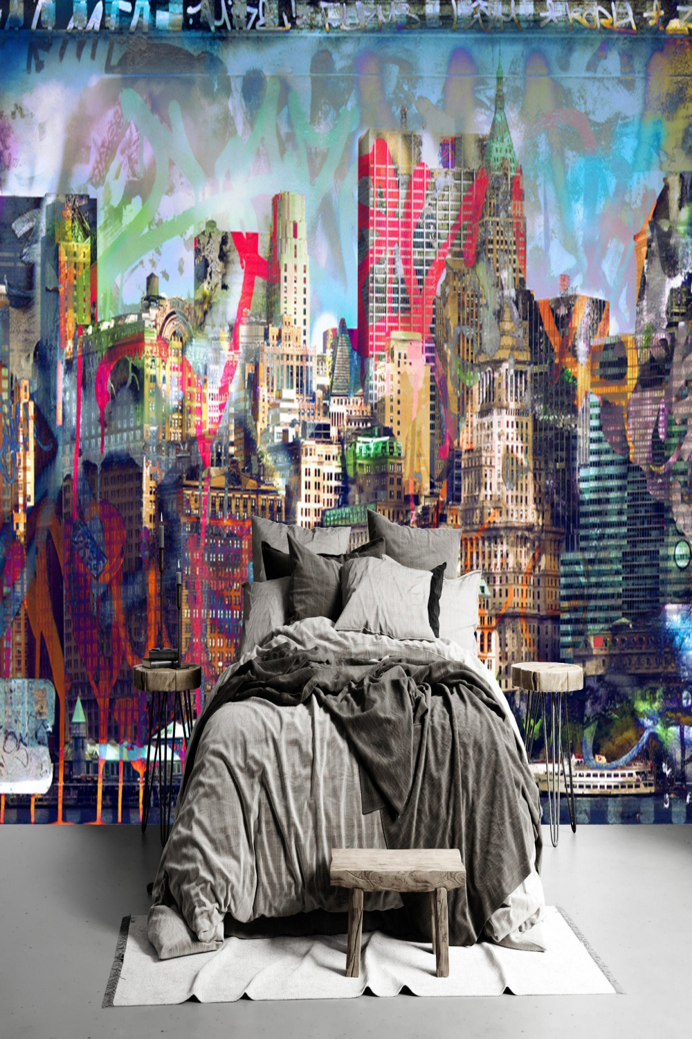 Urban Cityscape Wohnzimmer Graffiti Wallpaper New York Street