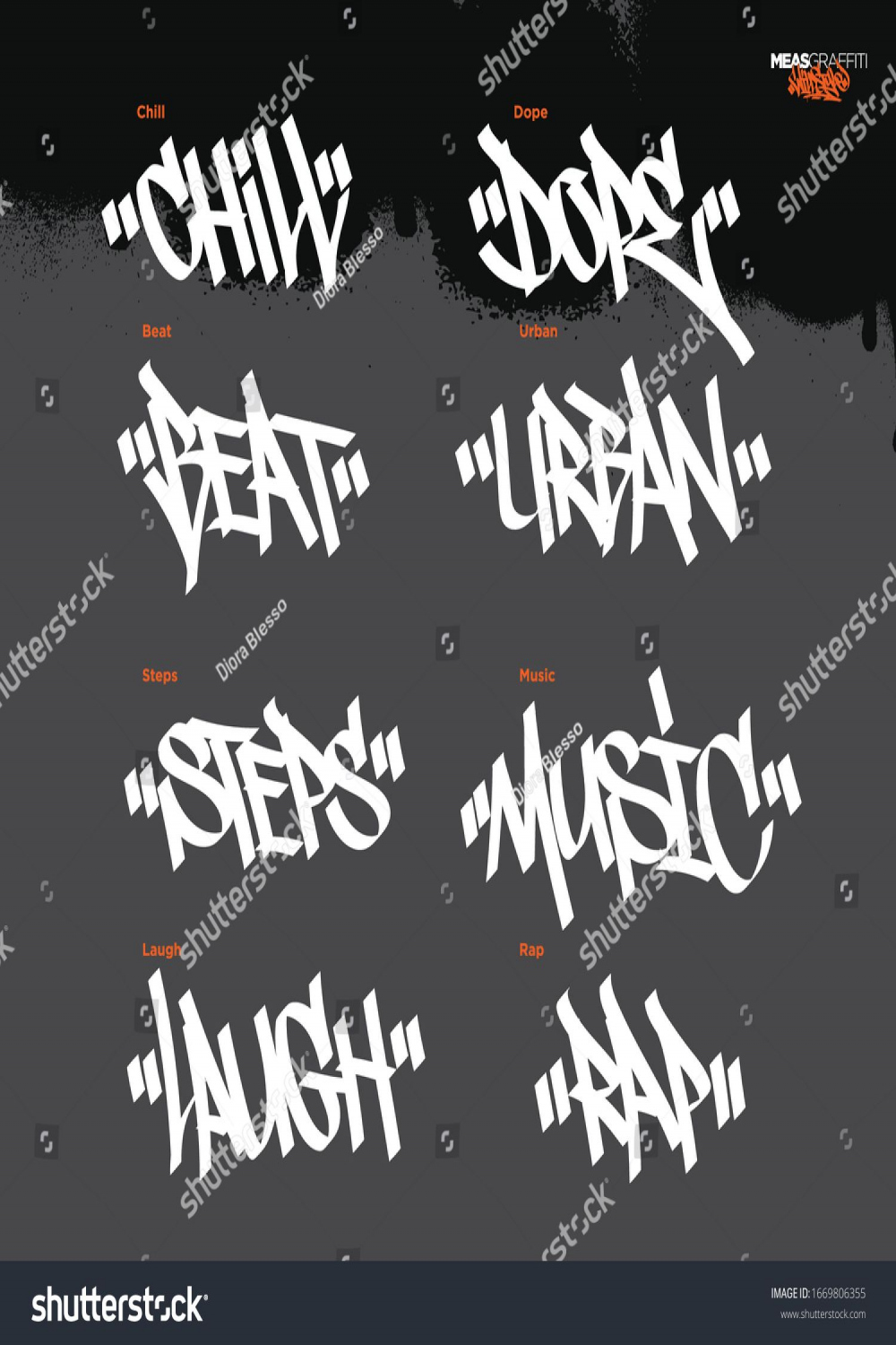 Various words in a cool graffiti tags #Ad , #ADVERTISEMENT, #cool