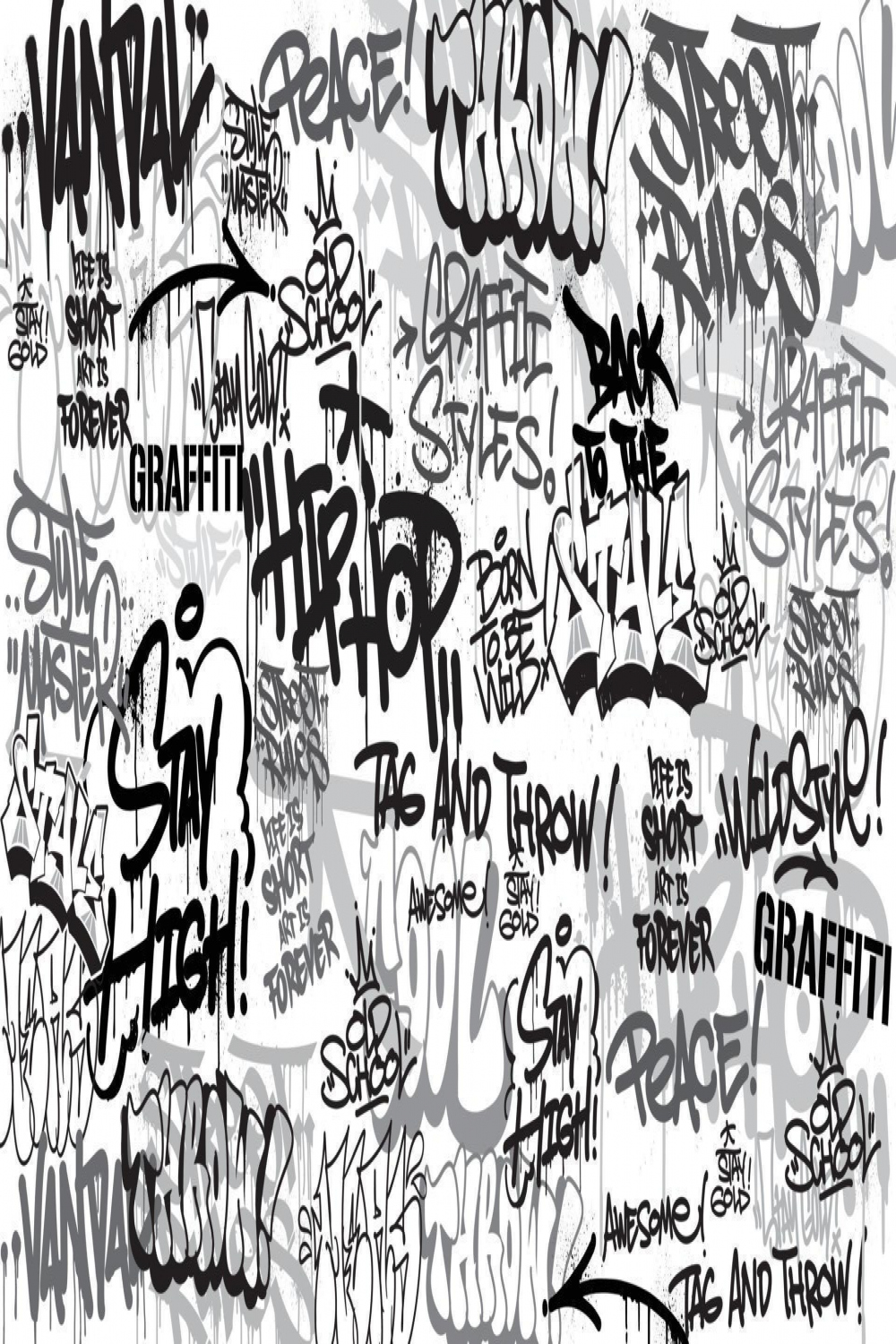 Vector illustration of graffiti background