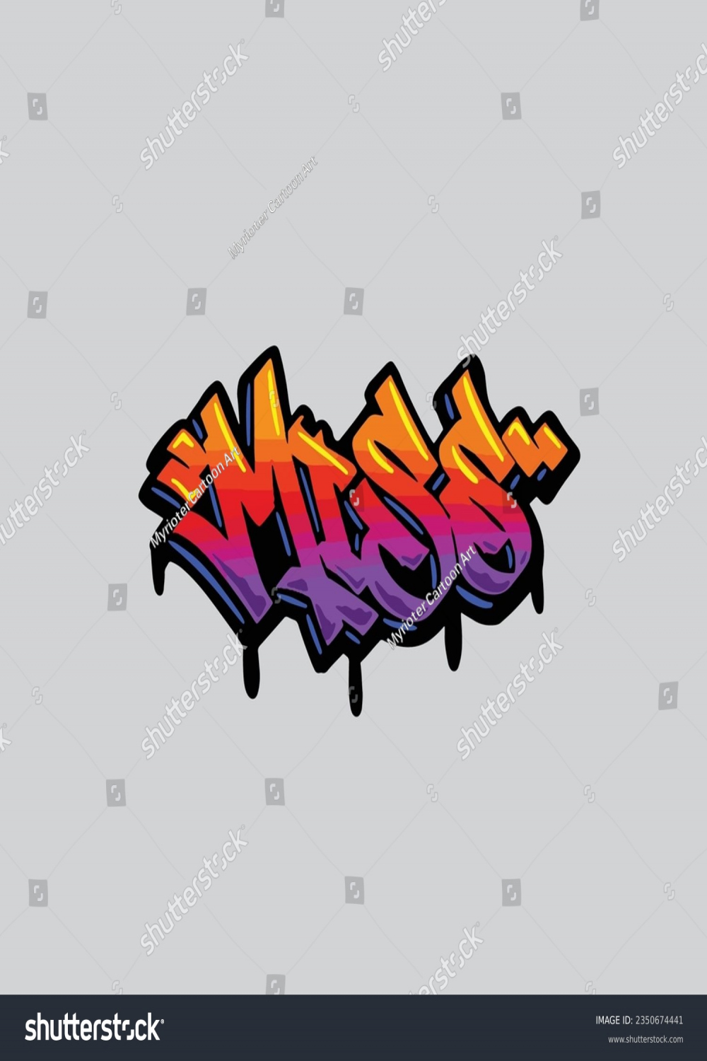 verpasste Wort Text Street Art Graffiti: Stock-Vektorgrafik